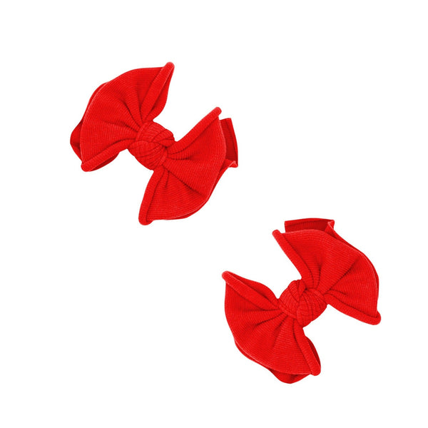 2pk-baby-fab-clips-cherry Baby Bling Bows clips headbands - Sophia's Style2PK BABY FAB CLIPS-